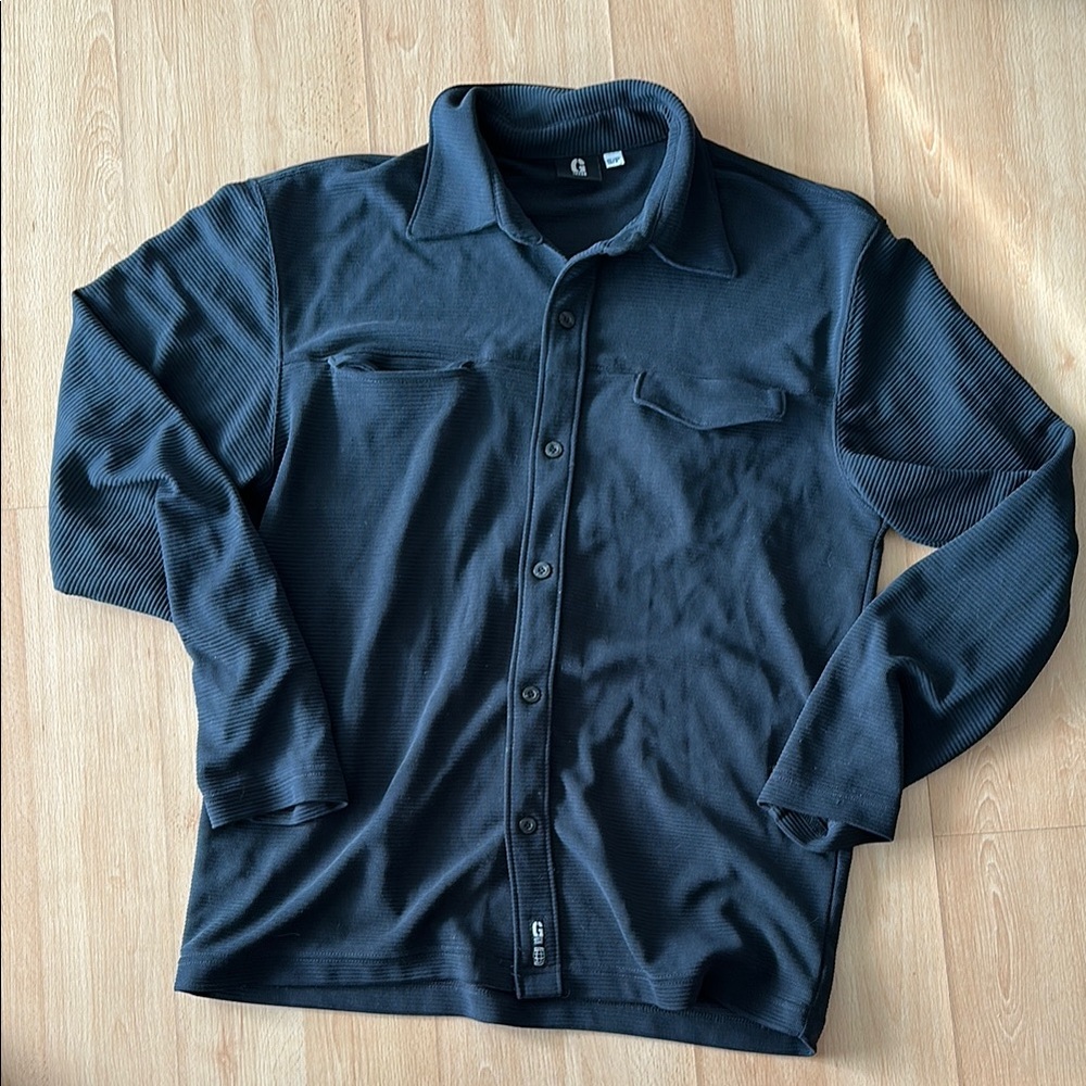 Vintage Guess Jeans ribbed button down shirt